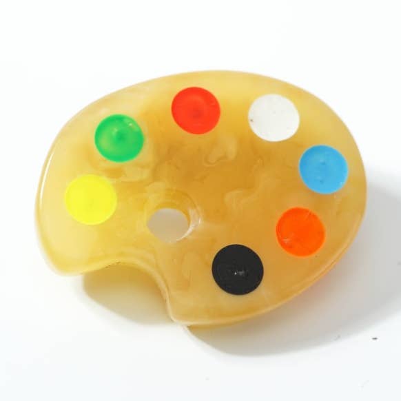 KIZIMA - Wholesale Brooch - USA Handmade Baltic Amber Brooch Palette Gift to the Artist Valentine's Day Gift KIZIMA0