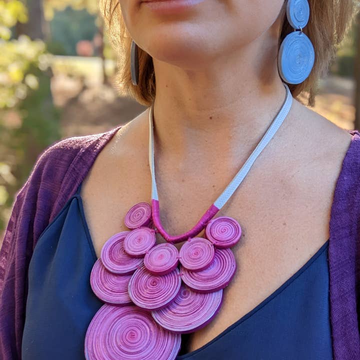 Lumago Designs - Wholesale Stud/Post Earrings - RC round paper bead stud earrings Case14