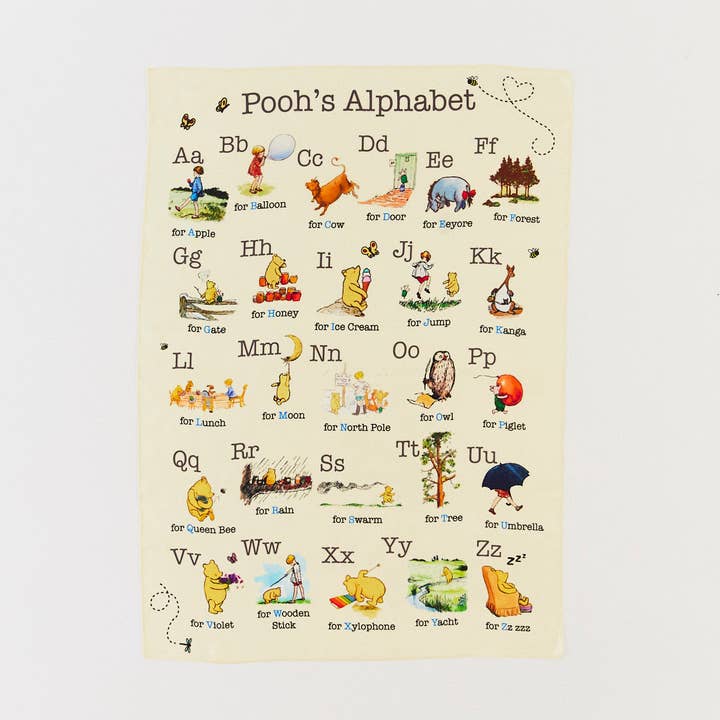 Pooh's Alphabet Playsilk for wholesale by Sarah’s Silks