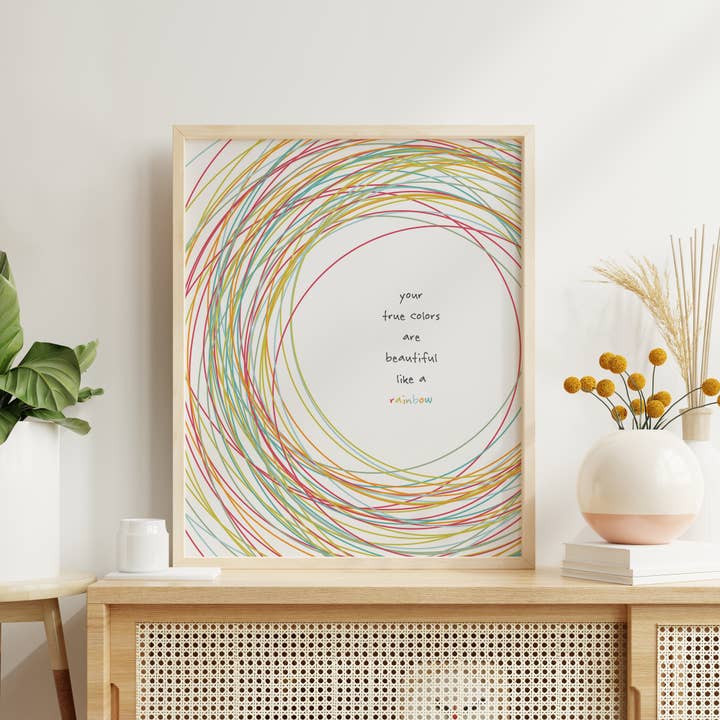 Lyrical Artworks - Wholesale Art Print - Cyndi Lauper | True Colors - song lyric wall art print