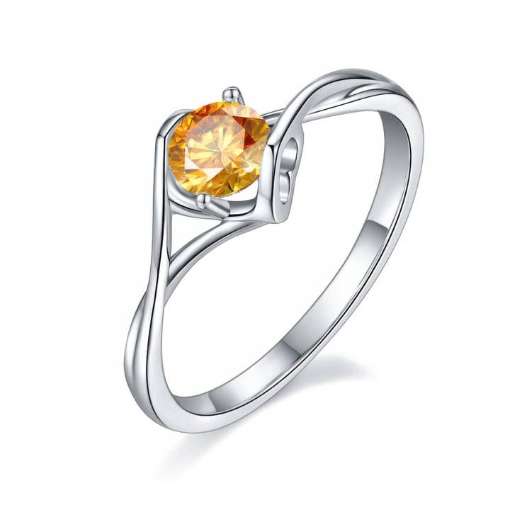 Sparkile - Wholesale Cocktail/Statement Ring - Angel Kiss Moissanite Ring | 0.5ct D Color Sweet Statement Ring