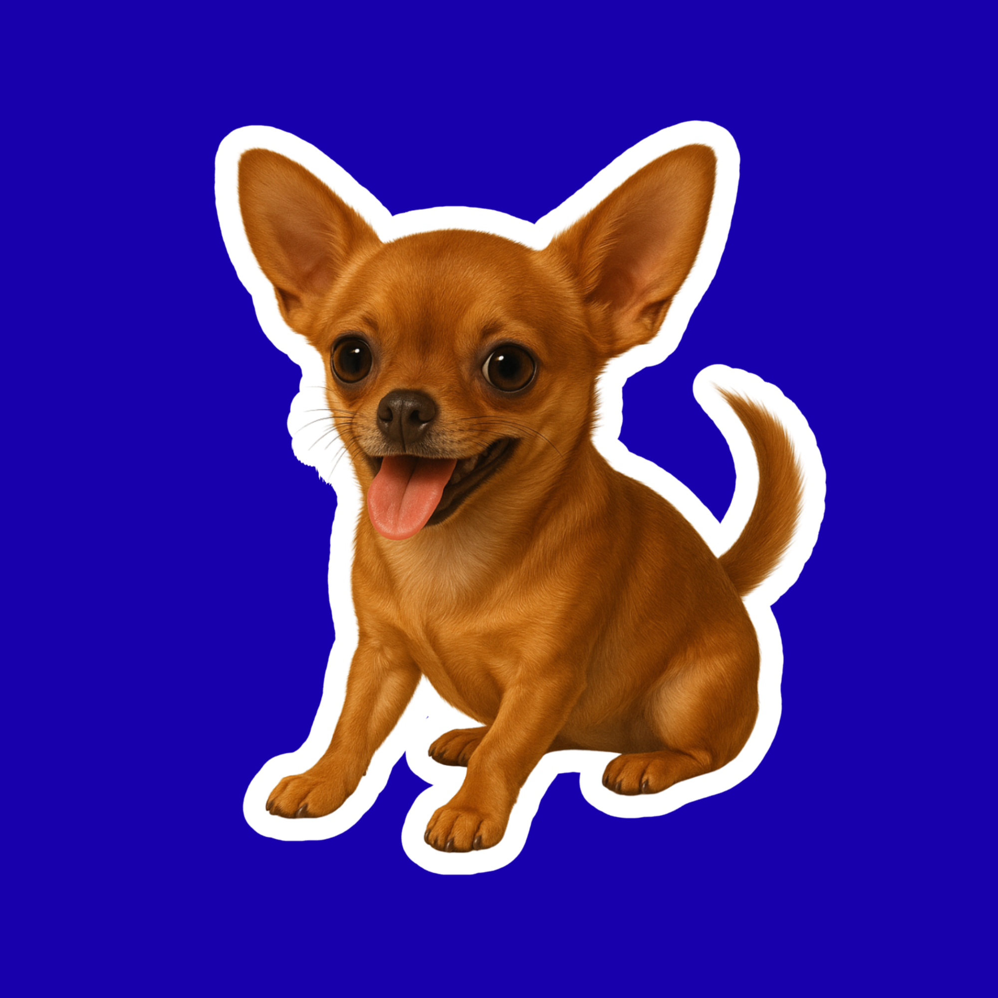 Designs by Mysh - Vente Autocollant - Autocollants de chien Chihuahua – Autocollant en vinyle aquarelle découpé, décalcomanie pour animaux de 3” durable pour ordinateur portable, bouteille d'eau, journal0