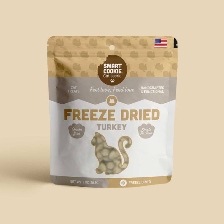 Smart Cookie Barkery - Wholesale Pet Treats - Cat - NEW! Freeze-Dried Turkey Cat Treats