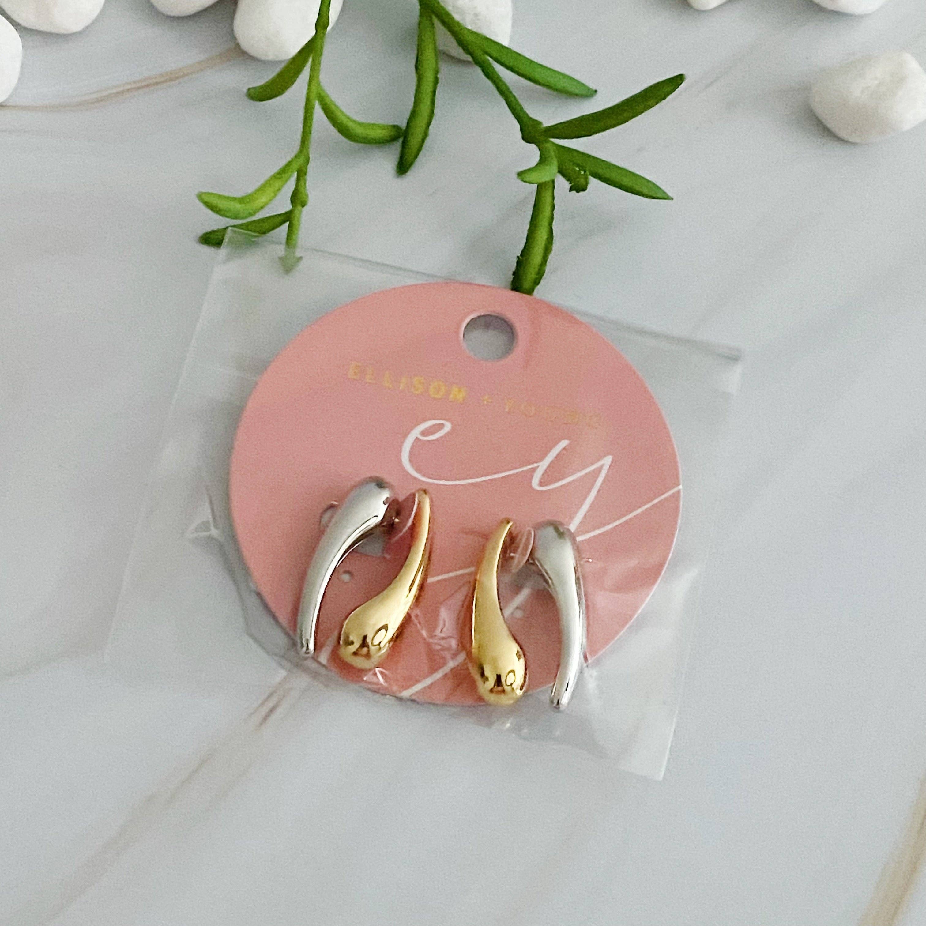 Wholesale Front And Back Sleek Earrings for your store Faire