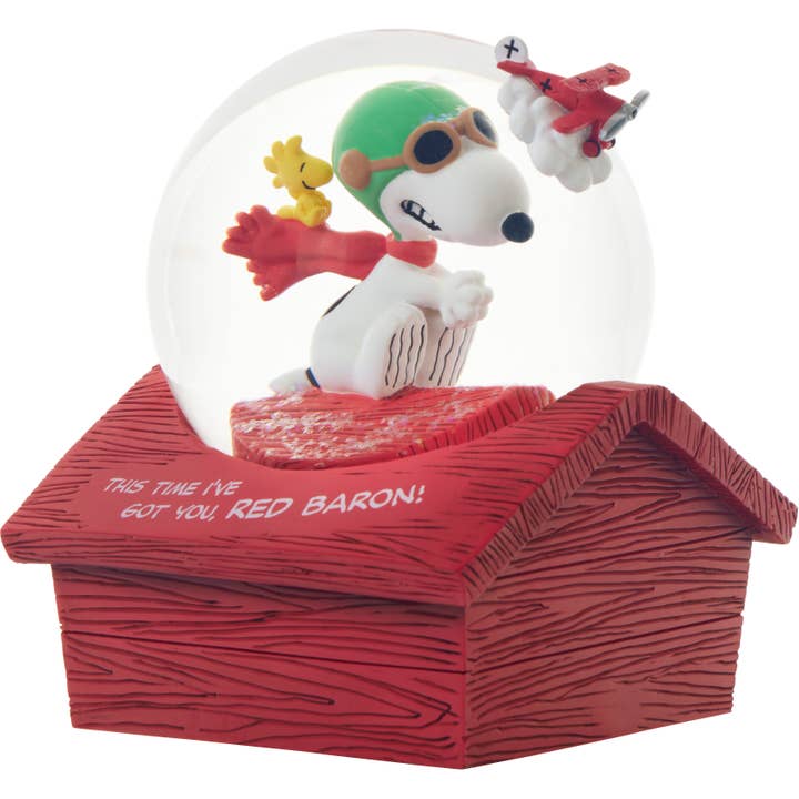 Precious Moments - Wholesale Snow Globe - Peanuts This Time I’ve Got You, Red Baron! Musical Globe1