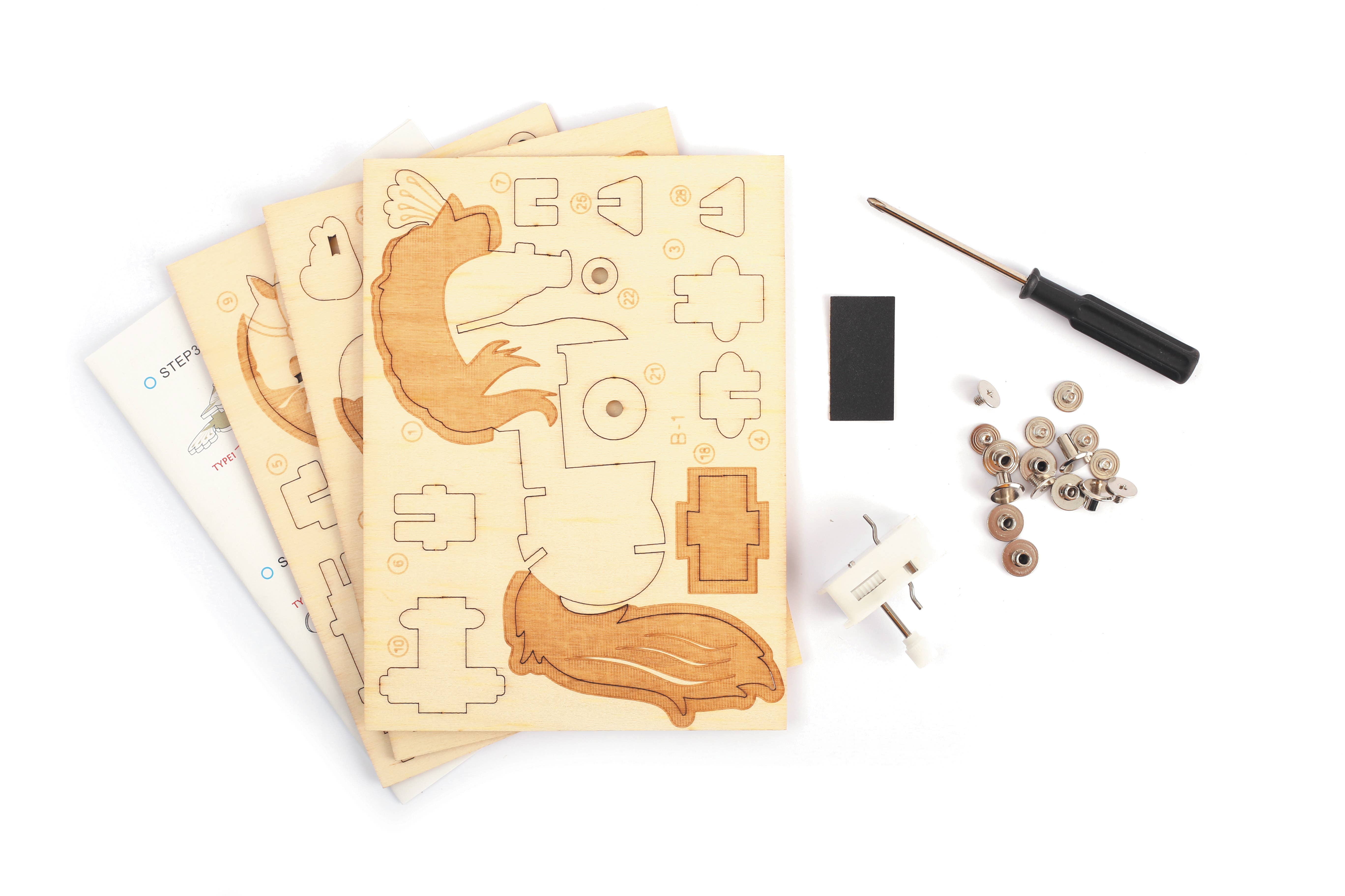 Graine Créative - Wholesale Wood Toy - Kids - WOODEN MODEL 3D MECHANICAL HORSE8