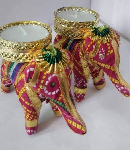 El'Cobre-Ecozonelifestyle - Venta al por mayor Candelabros - Set de 2 portavelas artesanales en forma de elefante para vela tealight15