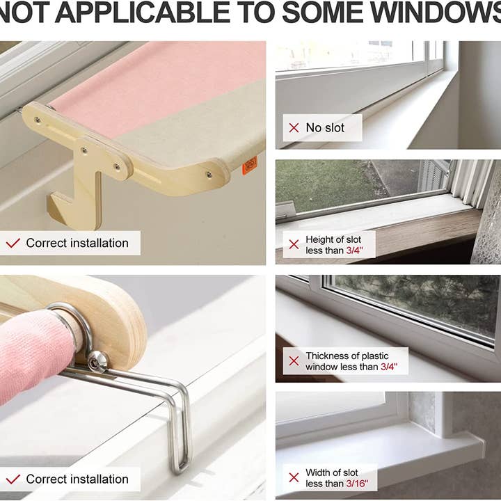 Robud & Mewoofun Official Store - Wholesale Pet Bed - Cat/Dog - Mewoofun Cat Pet Window Wooden Component Bed Hanging Cotton1