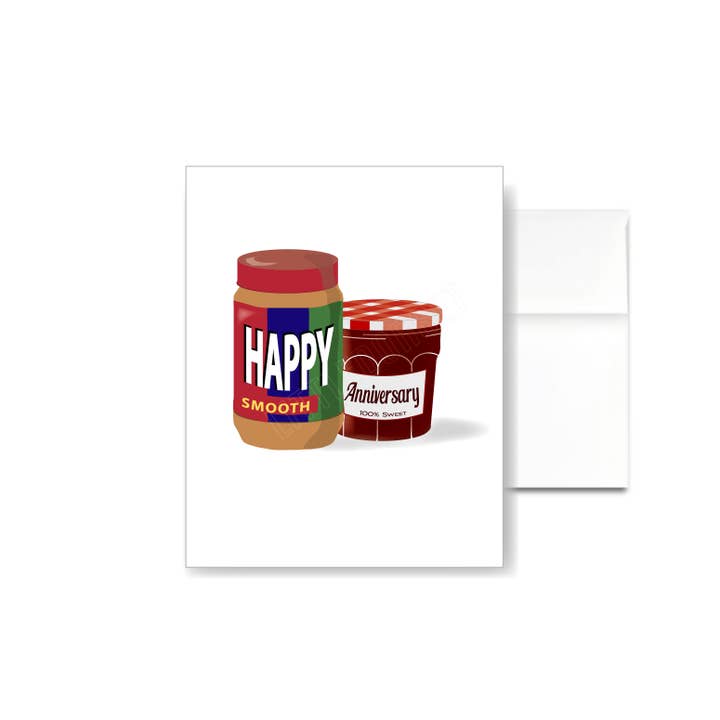 PBJ Anniversary Card for wholesale by Little Dorset Shop