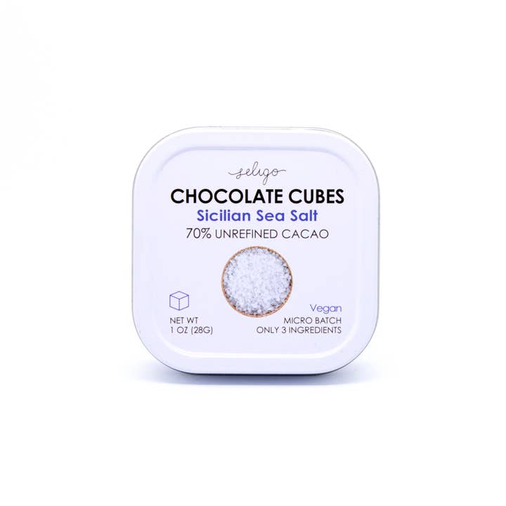 Seligo - Vente Barre chocolatée - Carrés de chocolat noir non raffiné 70 % avec sel de mer sicilien1