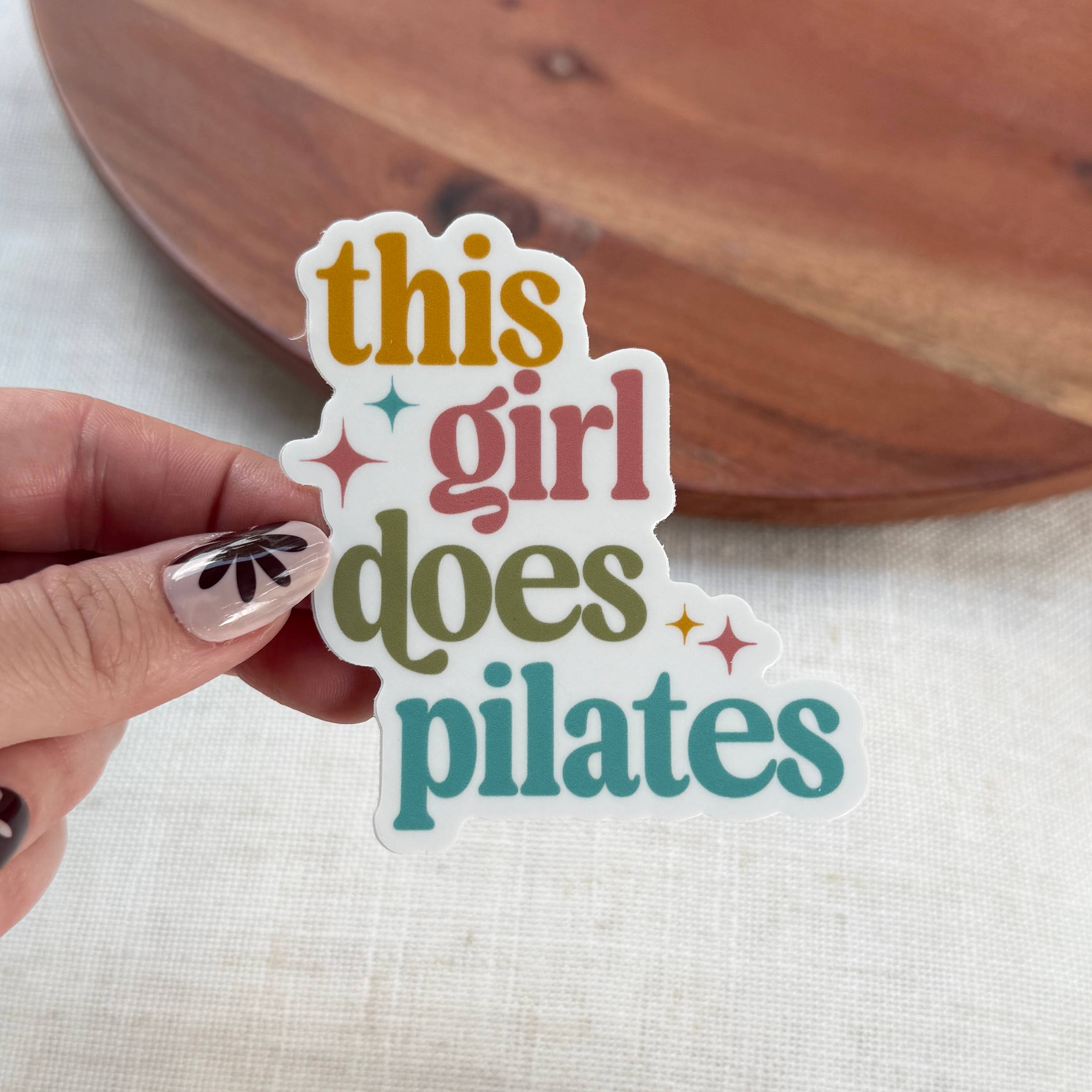 Big Moods - Wholesale Sticker - This Girl Does Pilates Text Sticker