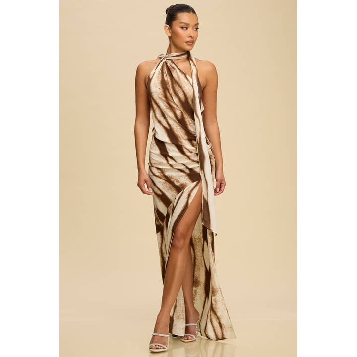 SAFARI DRAPE ONE/S MAXI DRESS for wholesale by Luxxel