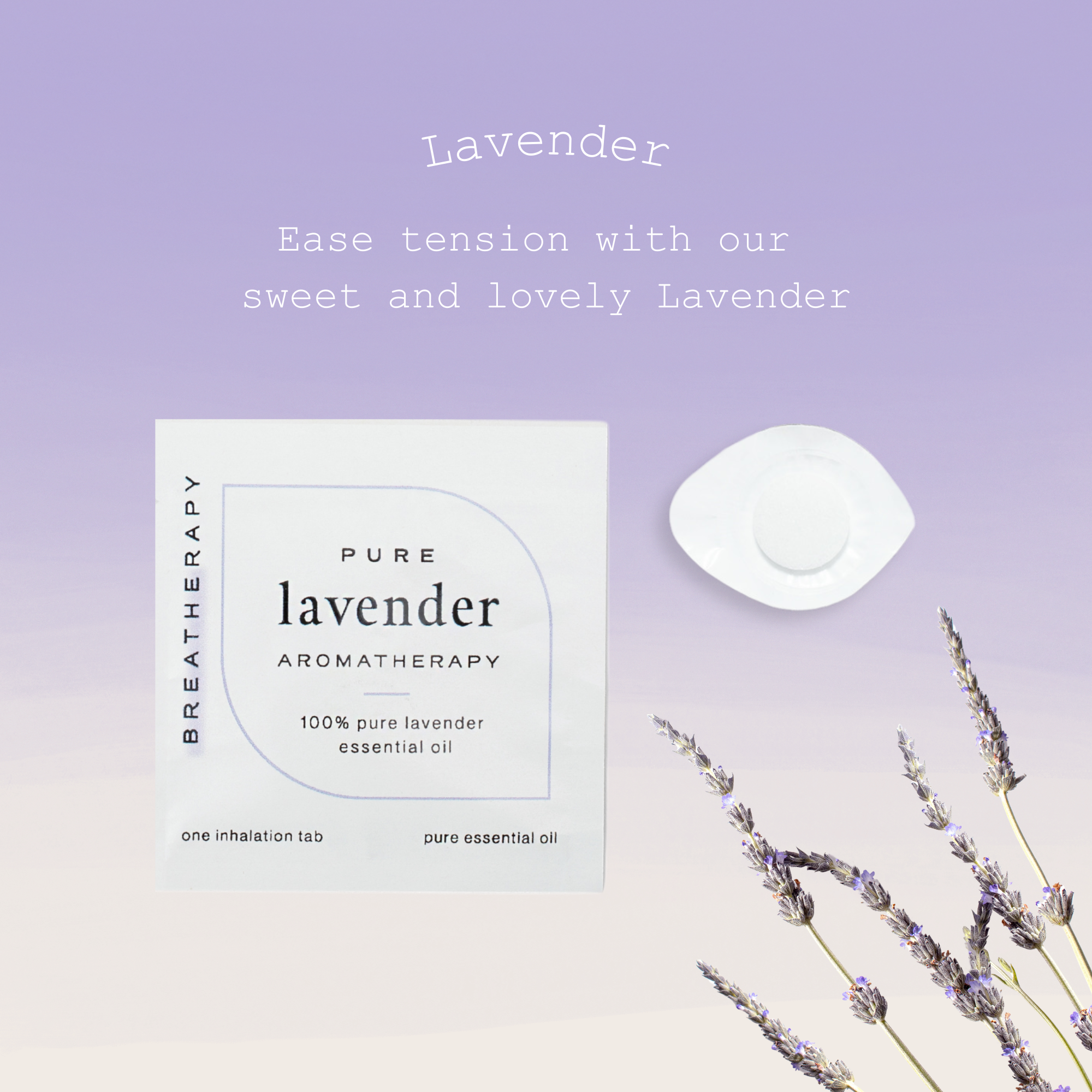 Breatherapy - Wholesale Aromatherapy Inhaler - LAVENDER Relaxing Aromatherapy Inhaler Patches POS1