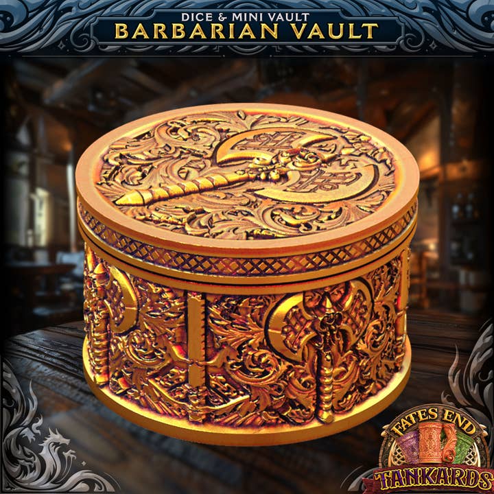 American Carver LLC - Wholesale Dice - Barbarian 12oz Dice Tower Tankard | TTRPG, D&D, Daggerheart