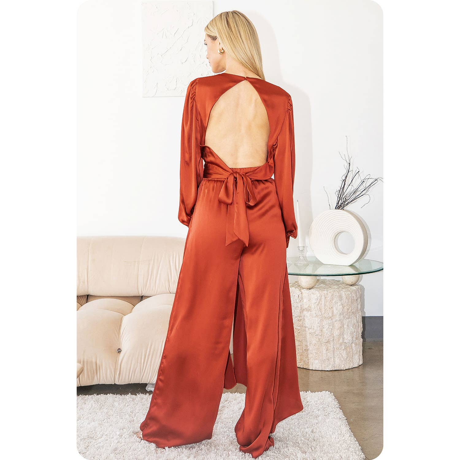 Strut & Bolt – Engroshandel Bukser - Dame – Overlay Satin Bukser Med Brede Ben12