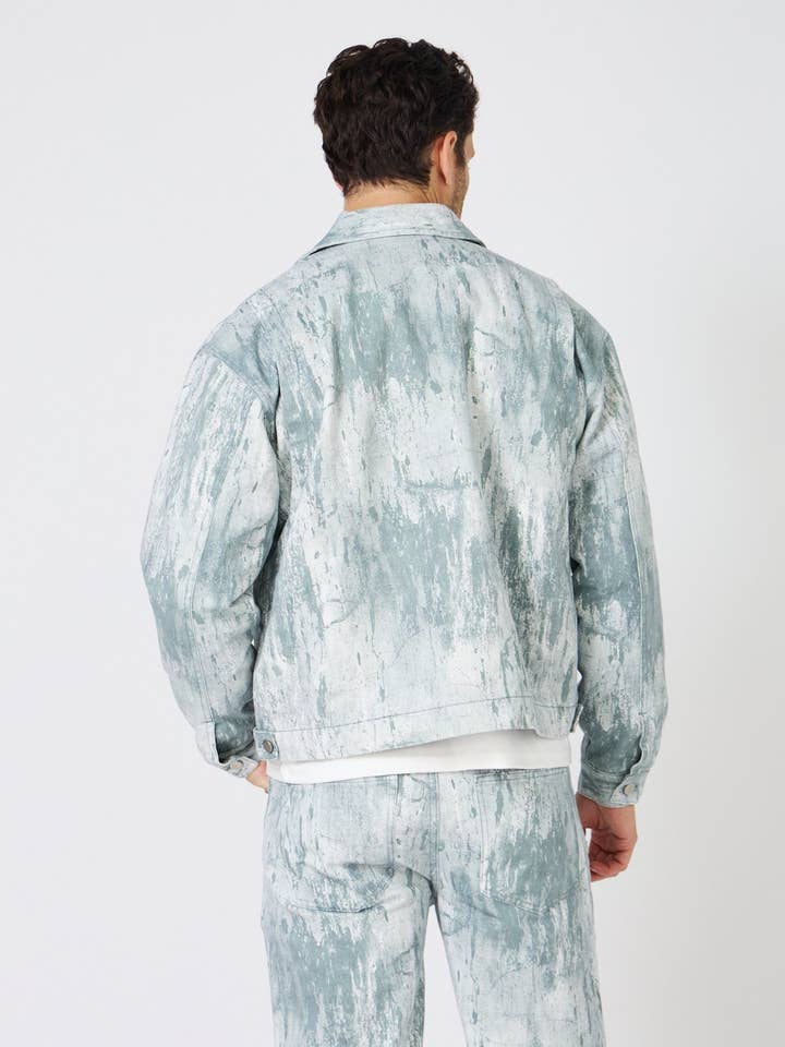 TOP MONDAY - Wholesale Top & Pant Set (NOT Loungewear) - Men's - Paint Effect Denim Set – Street Chic Look for Winter10