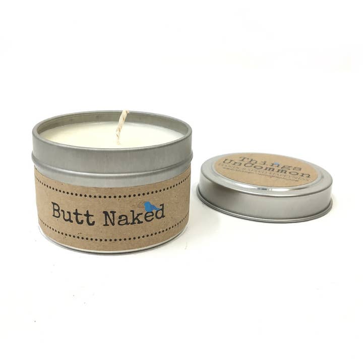 Travel Tin Soy Candle - Butt Naked for wholesale by Things UnCommon