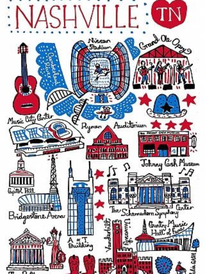 Impressões e Cartões Nashville por atacado de Julia Gash