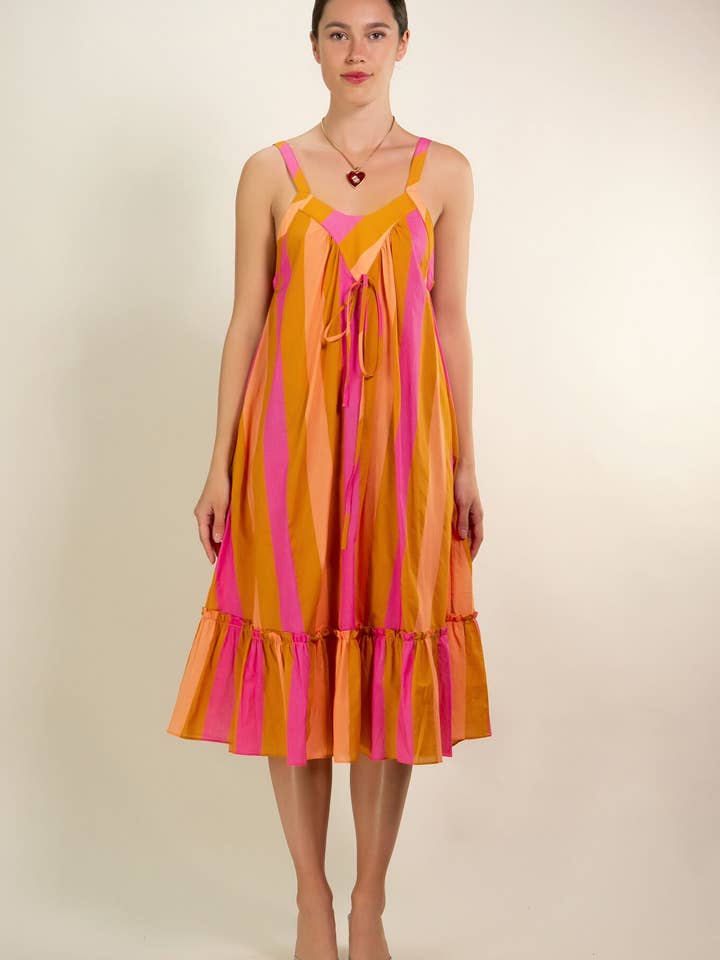 Abito Talia a righe per la vendita all'ingrosso da parte di Kristinit