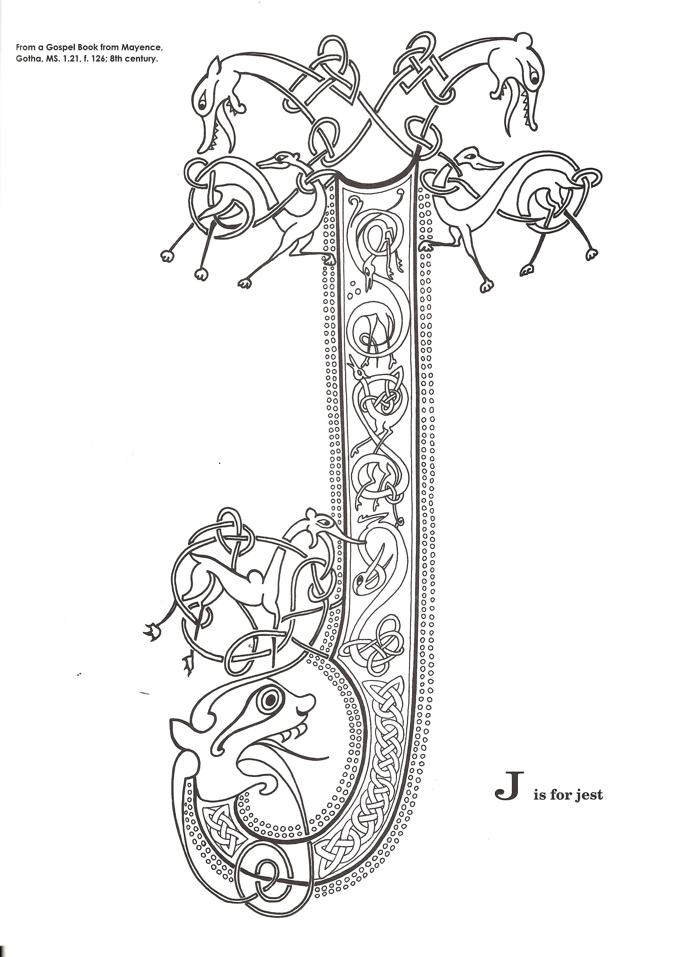 Bellerophon Books - Wholesale Coloring & Activity Book - Adult - A Medieval Alphabet to Illuminate2