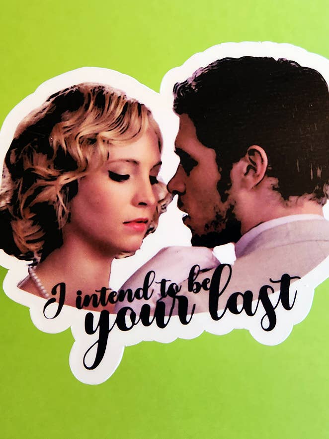 The Vampire Diaries Klaus Mikaelson/Caroline Forbes Sticker for wholesale by The Gilded Prose