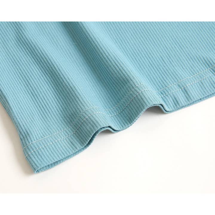 MyKids-USA® - Wholesale Top & Short Set - Baby - Baby Solid Color Neck Color Matching Design Sports Sets In Summer10