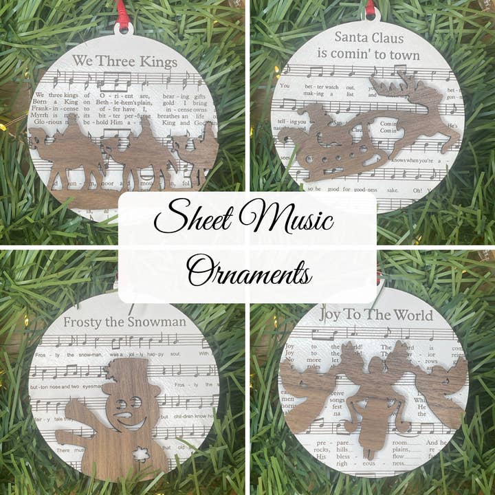 Michigan Proud Gifts - Wholesale Ornament - Sheet Music Christmas Ornament12