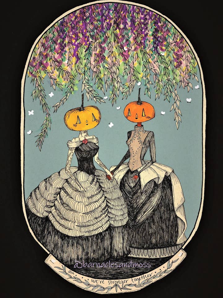 Impresión de Bellas Artes Más Fuertes Juntos para venta al por mayor de Barnacles and Moss