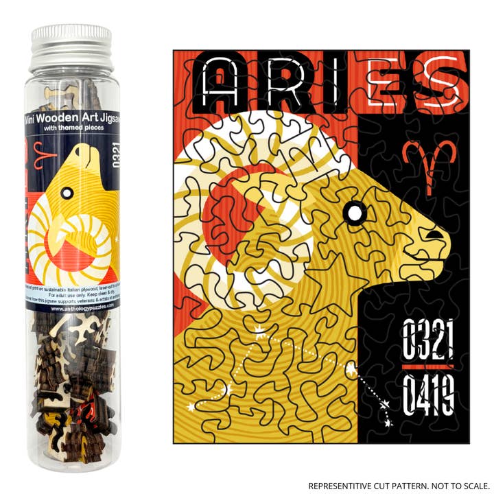 Zodiac Aries - Mini Wooden Jigsaw for wholesale by Anthology Puzzles