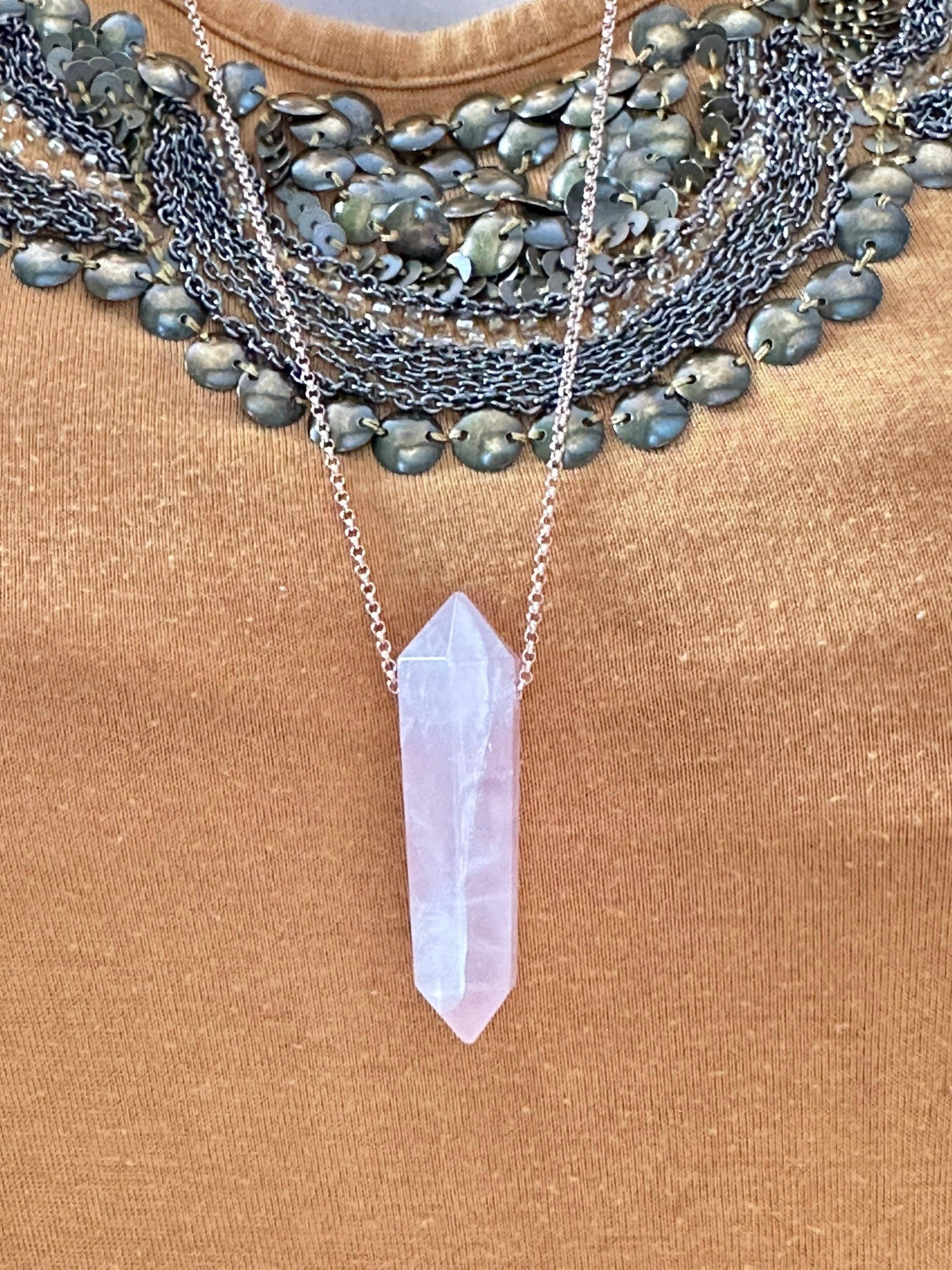 Earth & Elm - Wholesale Pendant/Charm Necklace - Strawberry Quartz Point Necklace6