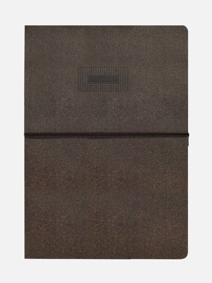 CARNET COUSU A4 À MOTIFS 70G 96FL TIMBER CHOCOLATE pour la vente par MAKENOTES