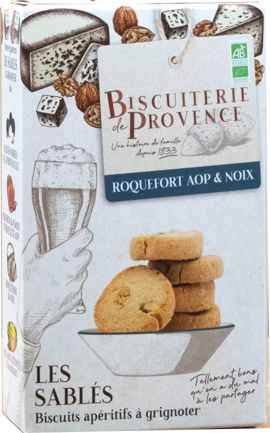 French Feast - Wholesale Cookie - Bisc de Provence · Roquefort & chestnuts savory biscuits
