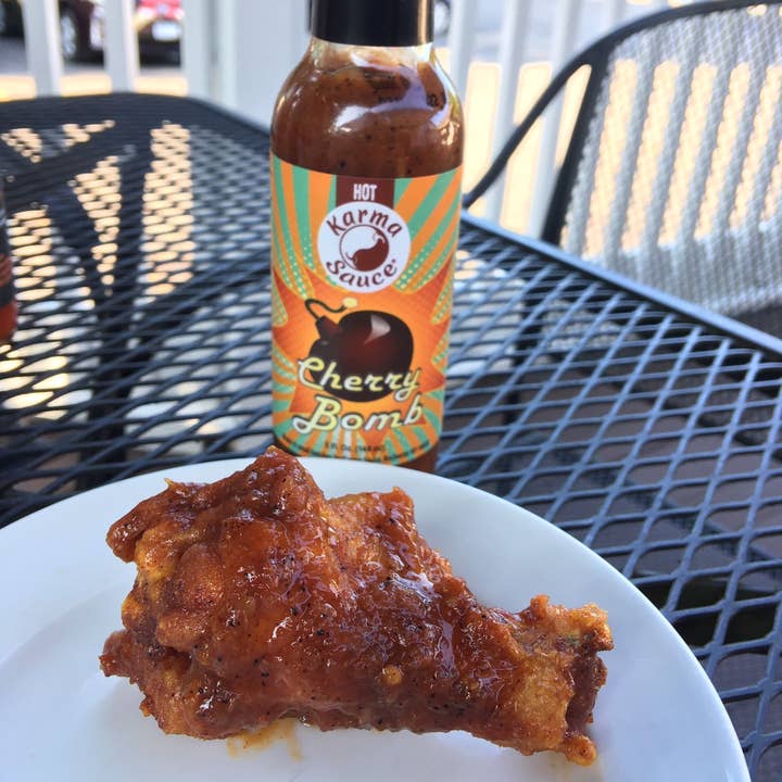 Karma Sauce - Wholesale Hot sauce - Cherry Bomb Hot Sauce - sold in increments of 64
