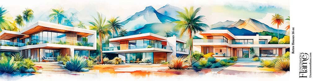 Uncommon Flame - Wholesale Jar/Filled Candle - Retro Houses1