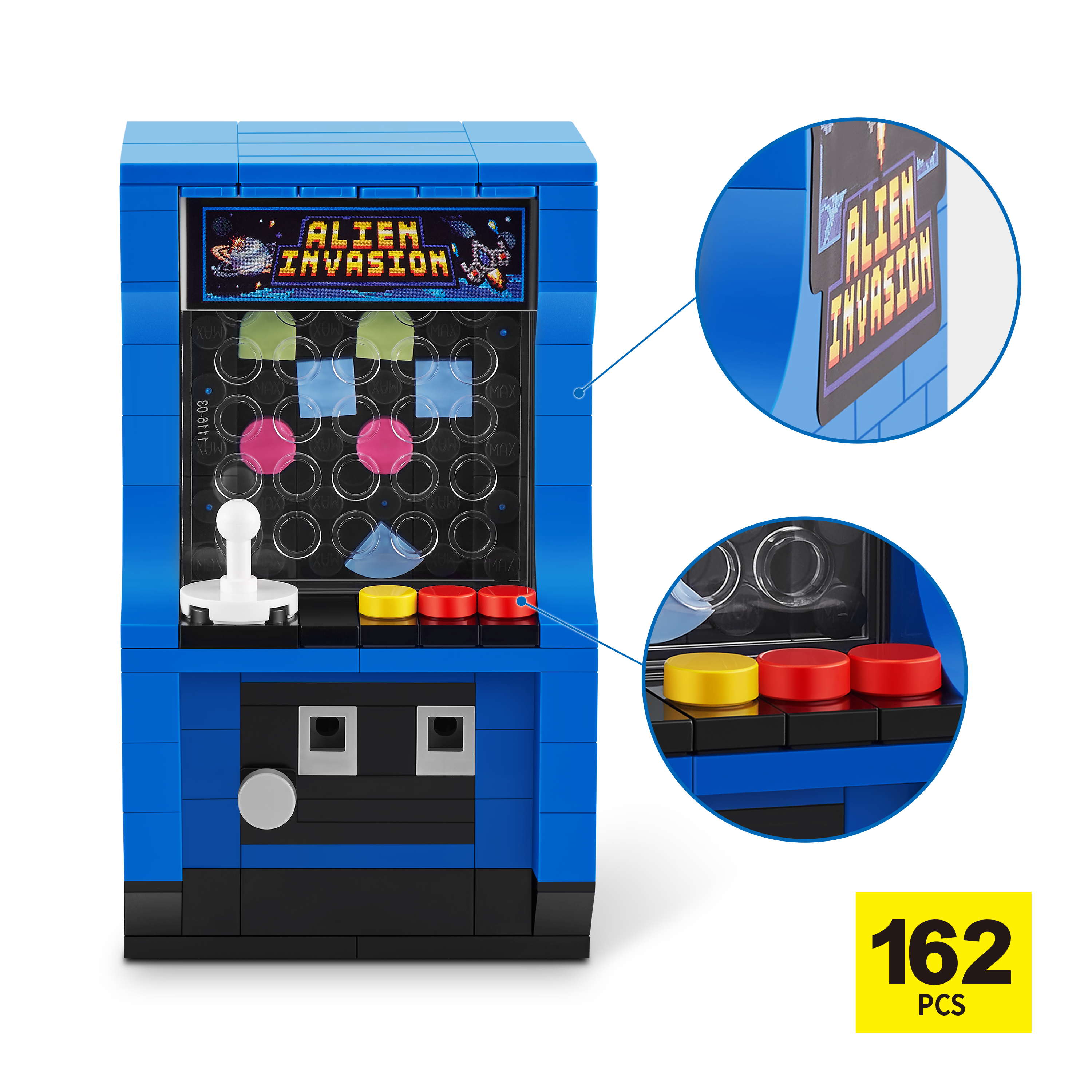 The Zoofy Group , LLC - Wholesale Build-a-Toy - Kids - ZURU MAX PREMIUM BRICKS RETRO CONSTRUCTION 15 PC PDQ10