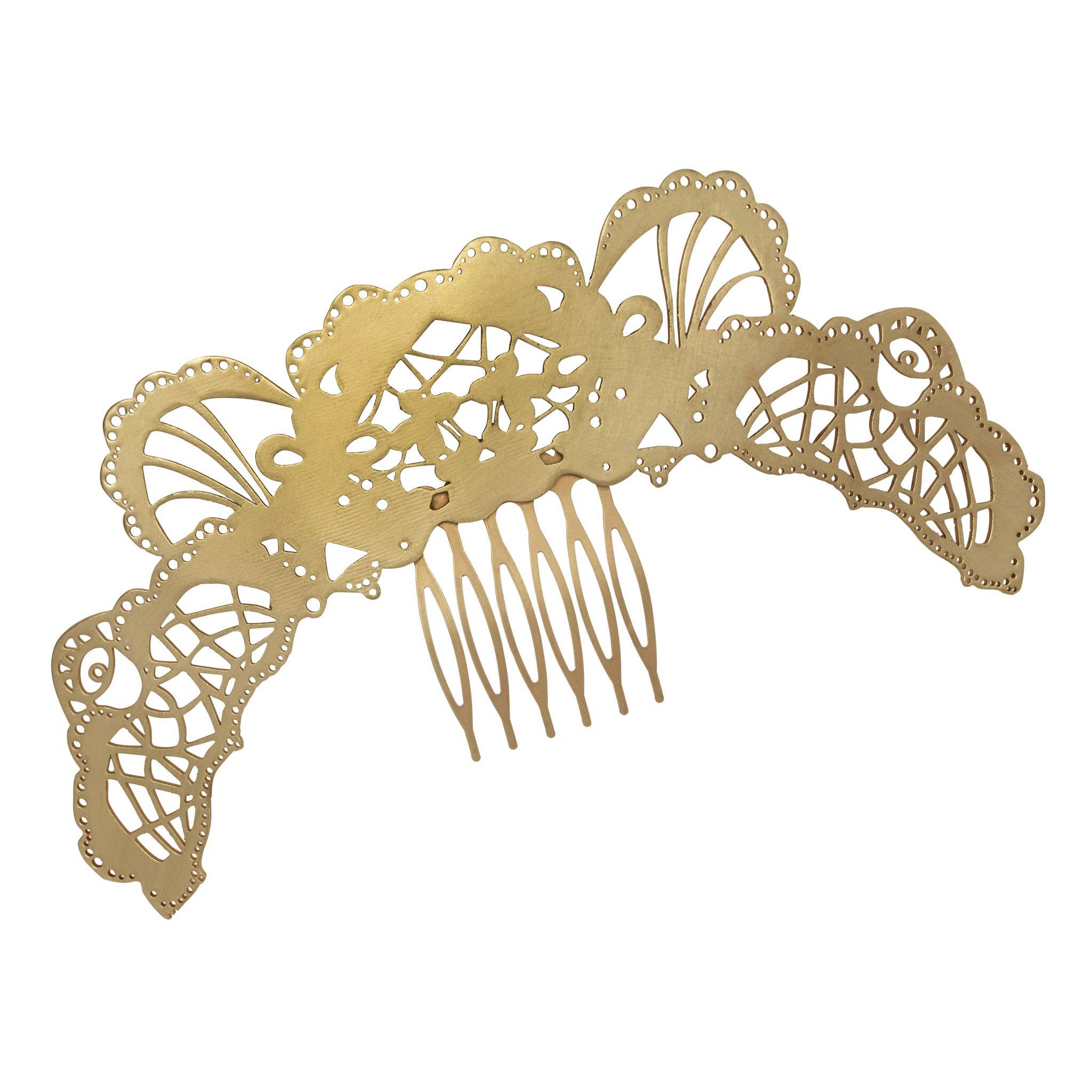 Ariana Ost - Wholesale Haarclip - Dames - Art Nouveau Haarspeld – Messing met Kristal- en Parelaccenten7