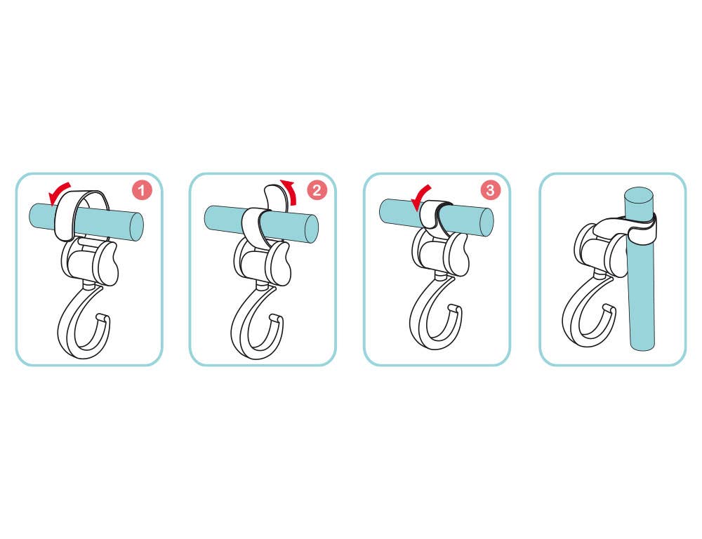 Olmitos S.A – Großhandel Kindersitzbezug – Kind & Baby – Mehrzweck-Drehhaken2