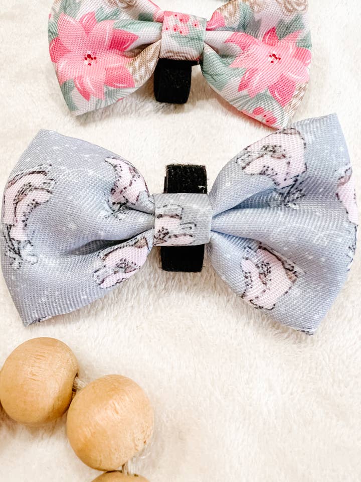 Harness Bows With Velcro Strap, Fabric Bow Dog Accessories for wholesale by StellaLoo