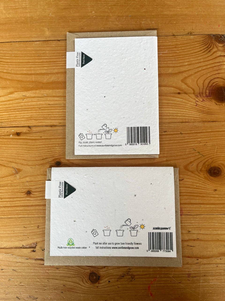 Scribe & Grow - Vente Cartes d'anniversaire - Joyeux Anniversaire Bleu - Carte à Planter avec Graines2