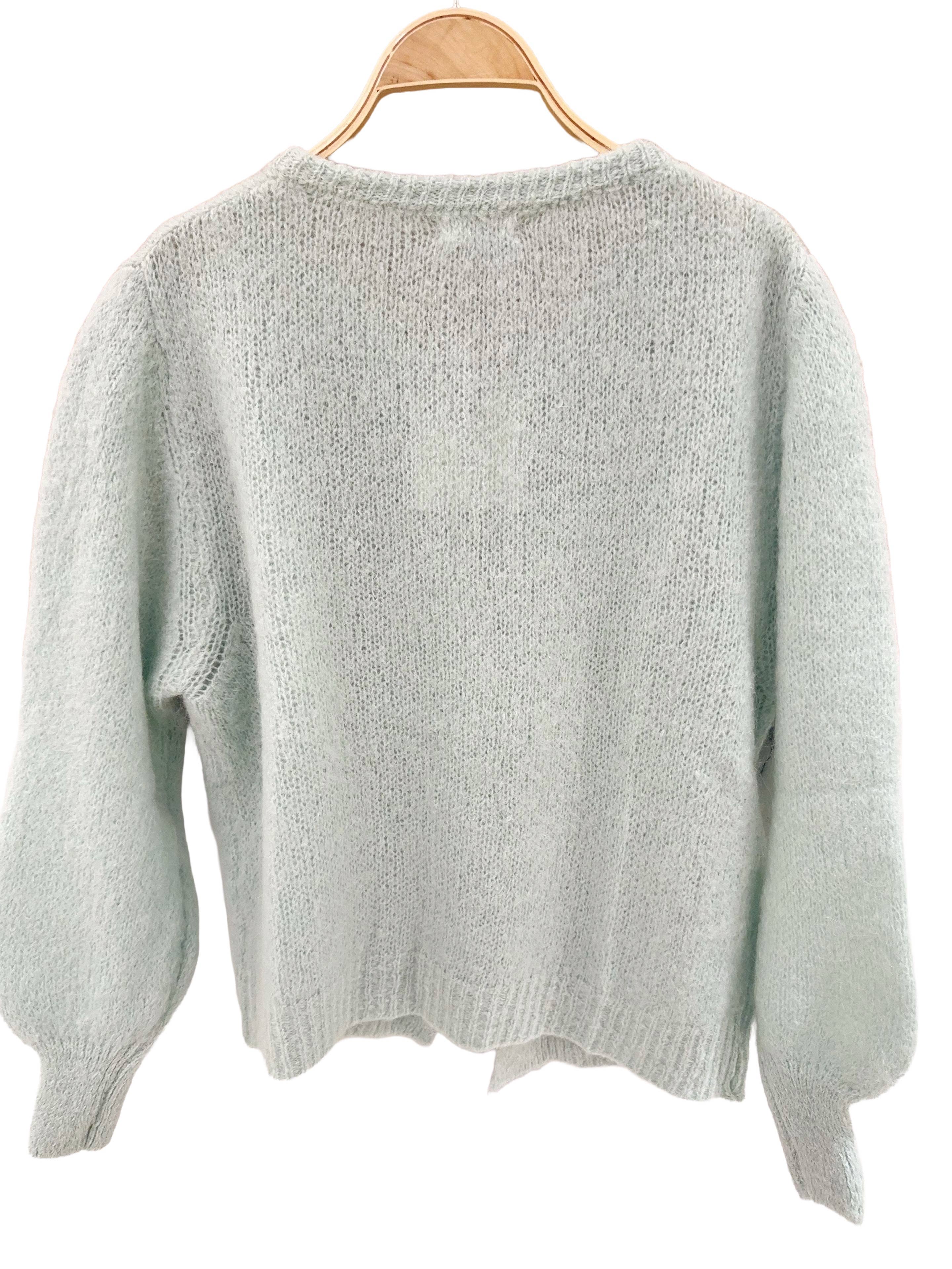 Orice – Cardigan - Mulher por atacado – Cardigã de tricô em lã mohair com laço - Orice9