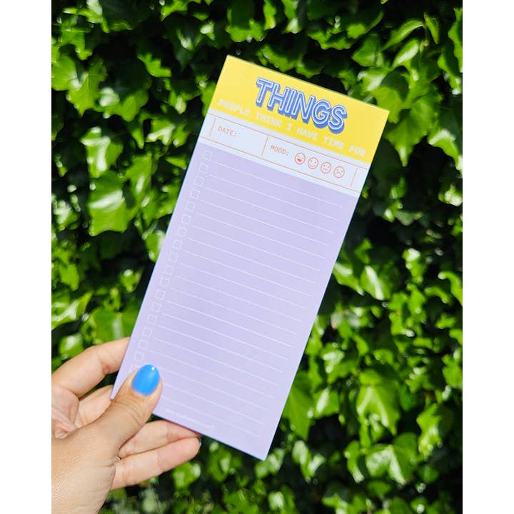 Studio Inktvis - Vendita all'ingrosso Bloc notes - Elenco di cose che la gente pensa che ho tempo per il blocco note3