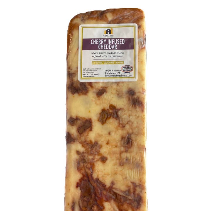 Keystone Farms Cheese - Wholesale Cheese - Cherry Infused Cheddar - 5 lb.