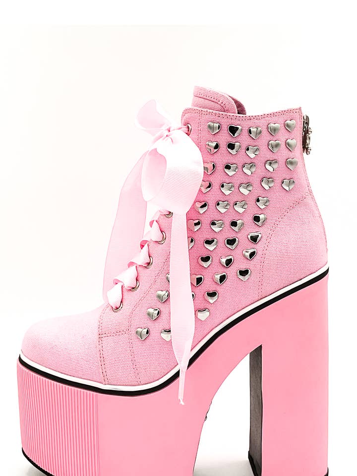 Charla Tedrick Footwear - Wholesale Platform Heels - Women's - Heartcore Platform Sneaker - Pink