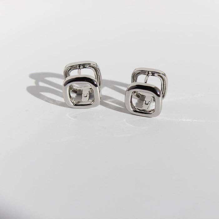 LanLivia - Wholesale Stud/Post Earrings - Minimalist Square Frame Ear Buttons2