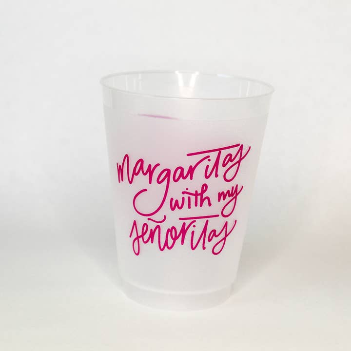 Birdie Mae Designs - Wholesale Disposable Cup - Margaritas with my Señoritas | Frosted Acrylic 16oz Set of 81
