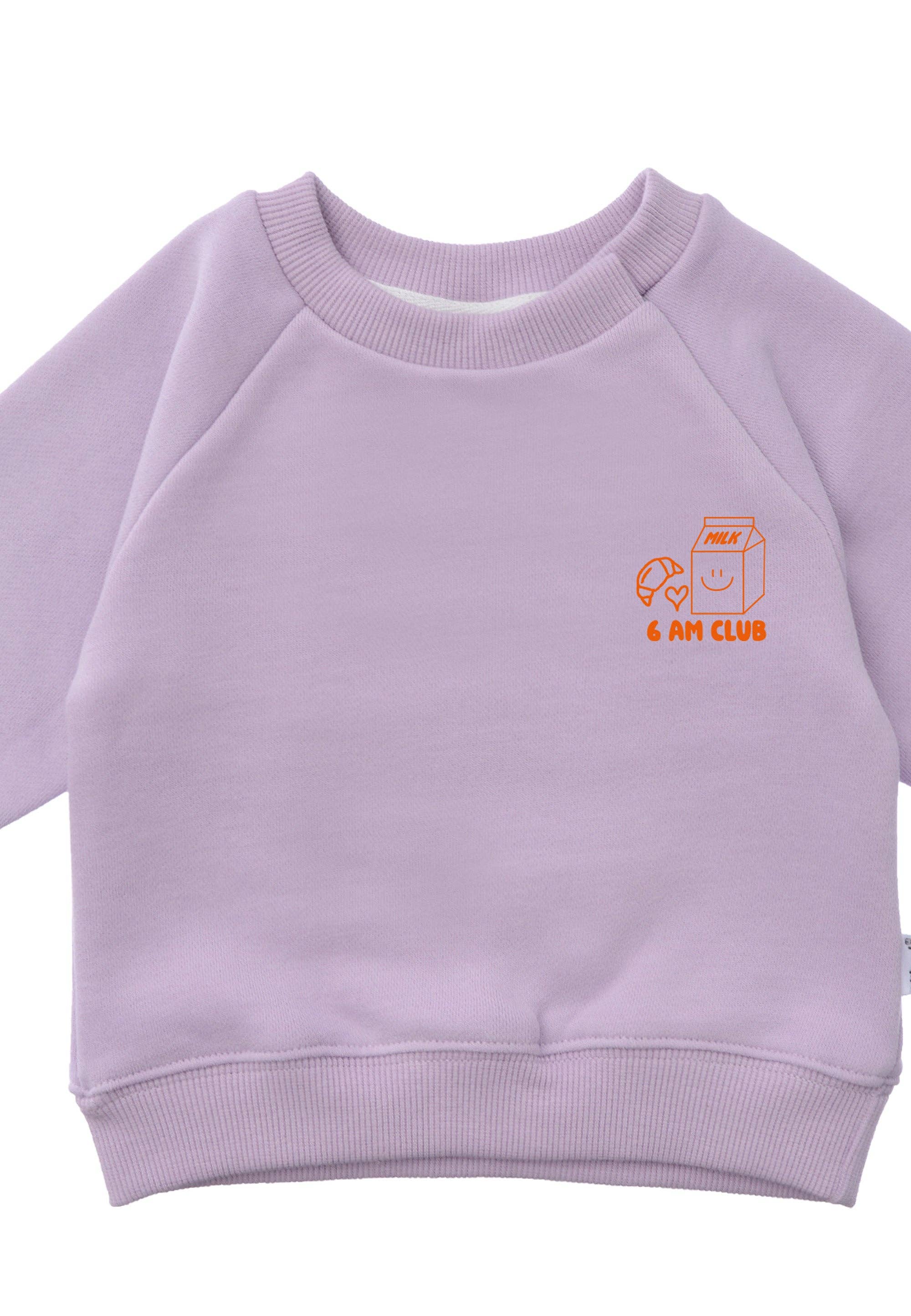 Liliput – wholesale Mommy & me sets – 6 am Club Sweatshirt lilac Mini and Me Edition3