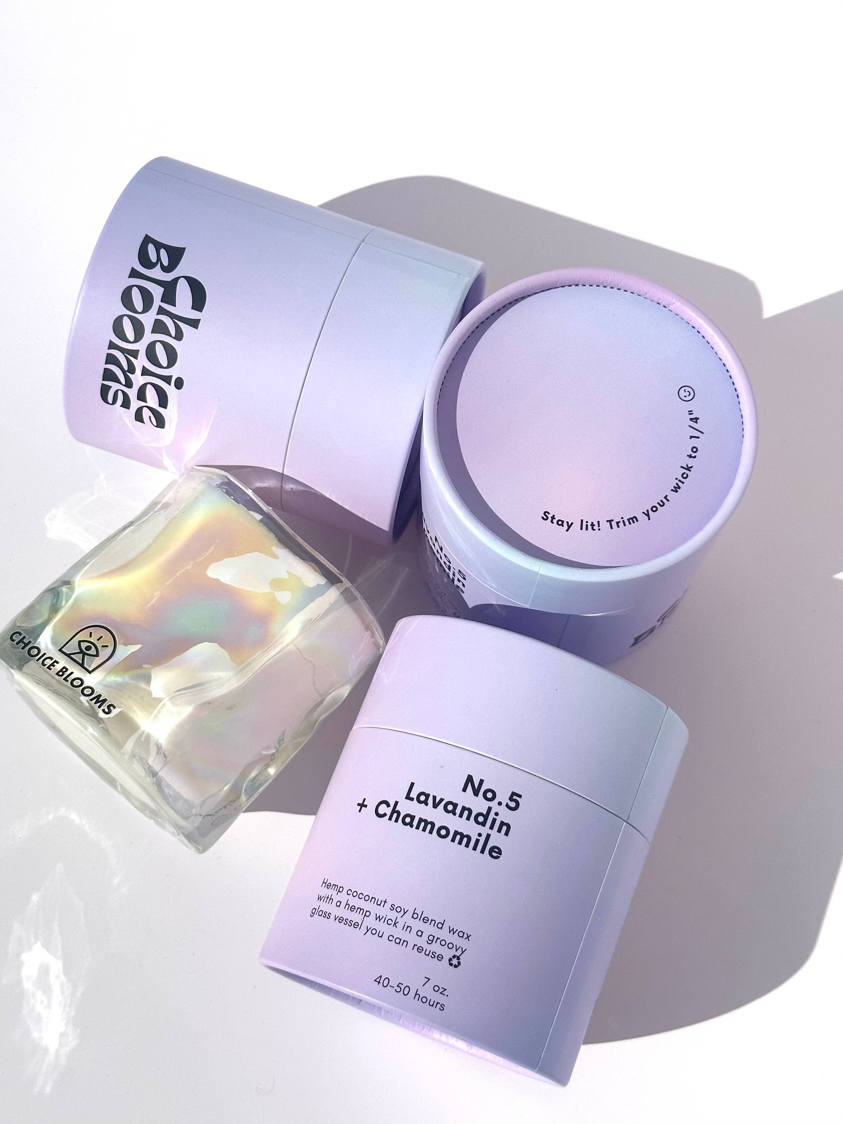 Choice Blooms - Wholesale Jar/Filled Candle - 7.2oz. No. 5: Lavandin + Chamomile Candle3