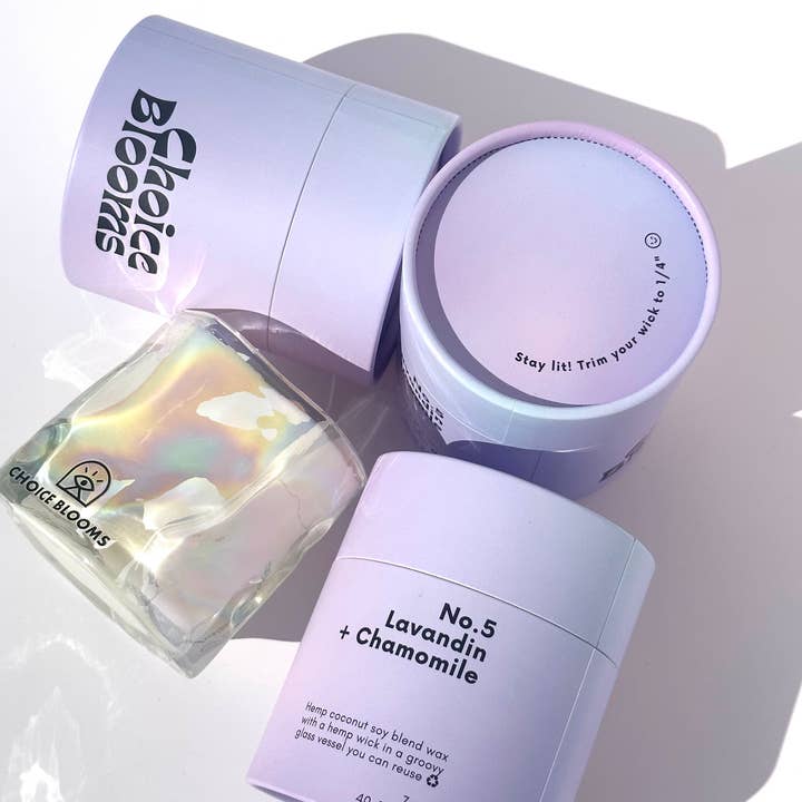 Choice Blooms – Großhandel Kerze im Glas / gefüllte Kerze – 7,2 oz. Nr. 5: Lavandin + Kamille Kerze3