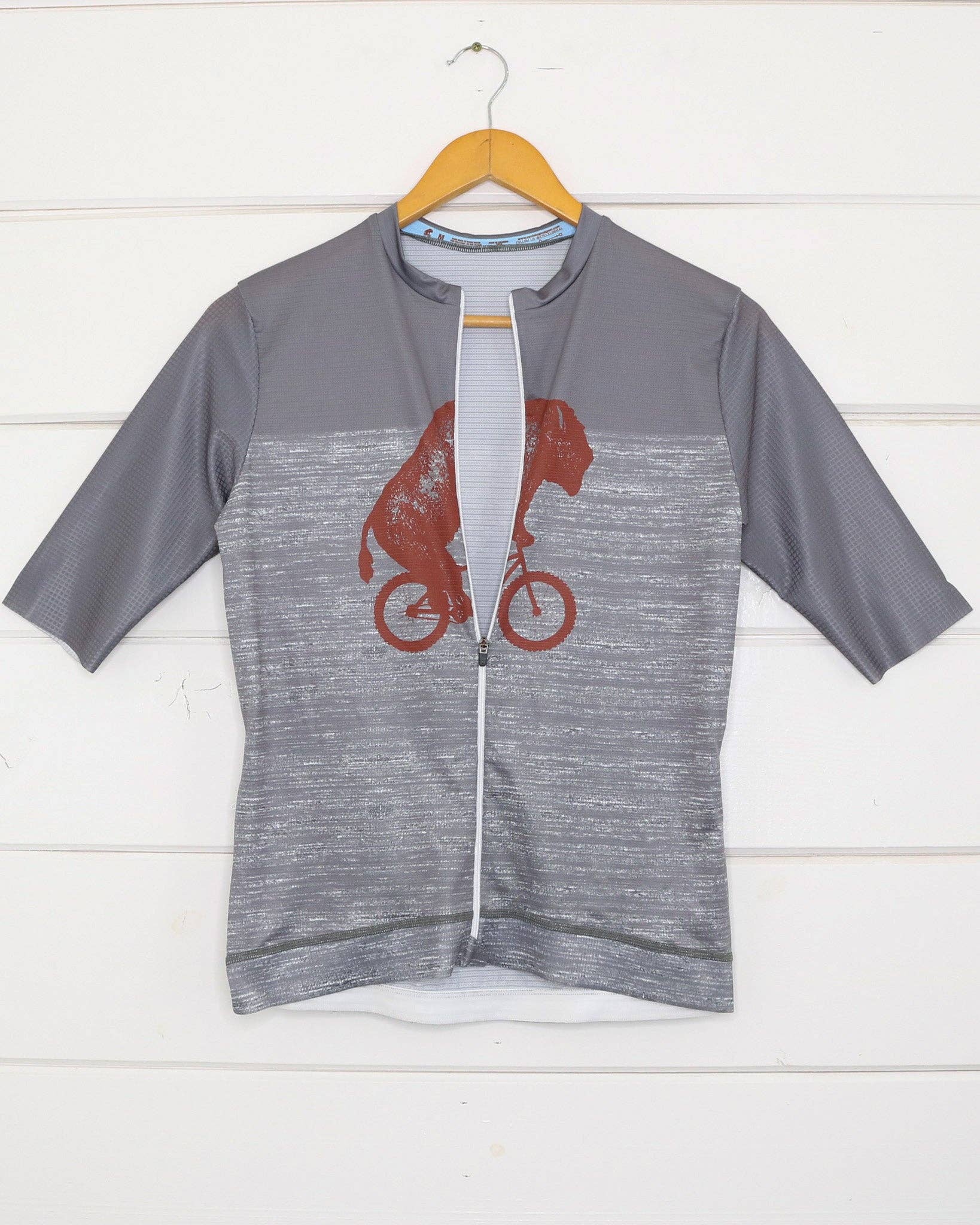 Grey Bison Zip-Up Racer Jersey for wholesale on Faire2