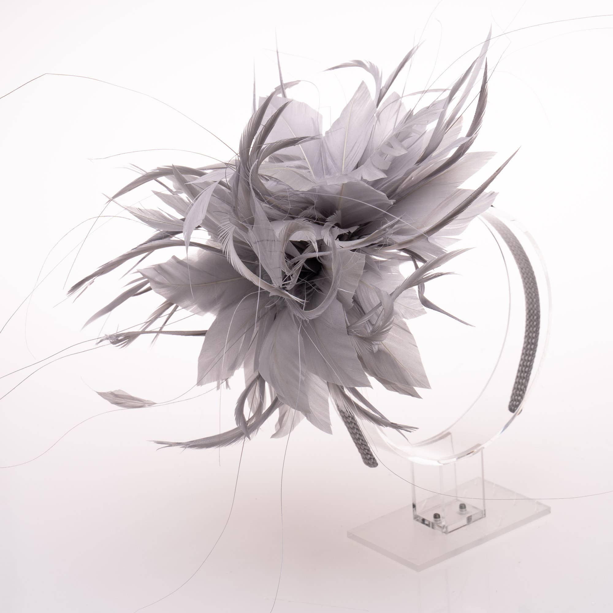 KaKyCo - Wholesale Fascinator Hat - Women's - 7" Double Feather Fascinator, Hair Accessories | 5911H4